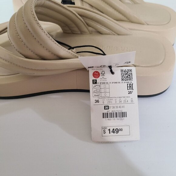 ZARA SNDL 10 BEIGE SIZE 6 | 4603/110 - Picture 8 of 9